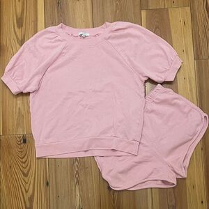 Z Supply Pink Short Sleeve Set